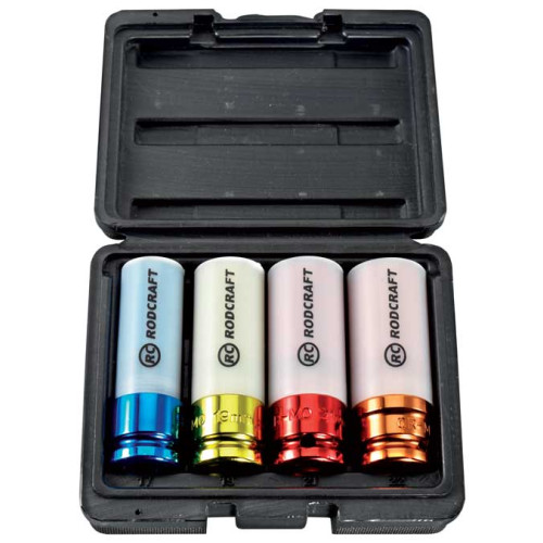 Set chei tubulare de impact lungi, model RS414WP, 4 piese