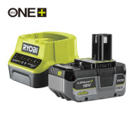 Set acumulatori Lithium+ 18V ONE+™ de 4Ah si incarcator rapid, model RC18120-140X Ryobi Set acumulatori Lithium+ 18V ONE+™ de 4Ah si incarcator rapid, model RC18120-140X Ryobi