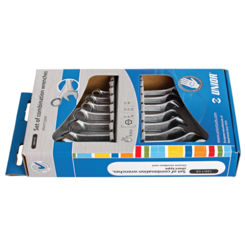 Set de chei combinate scurte in cutie de carton 8 – 19mm, 8buc, 603711 Unior Set de chei combinate scurte in cutie de carton 8 – 19mm, 8buc, 603711 Unior